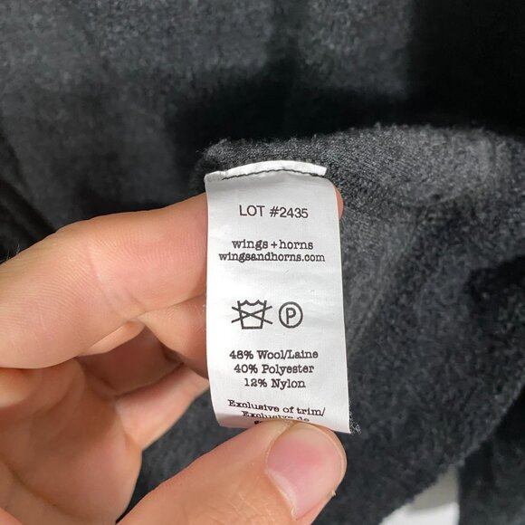 Wings+horns Black Full Zip Hoodie Size XL - Picture 4 of 6